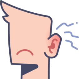 disease ear eardrum hear illness medical sound illustration