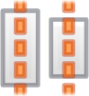 distribute horizontal center icon