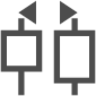 distribute horizontal center icon