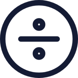 divide sign circle icon