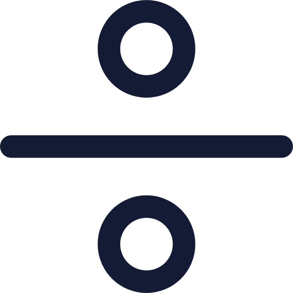 divide sign icon