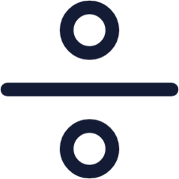 divide sign icon
