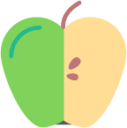 divided apple green icon