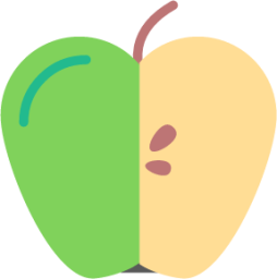 divided apple green icon