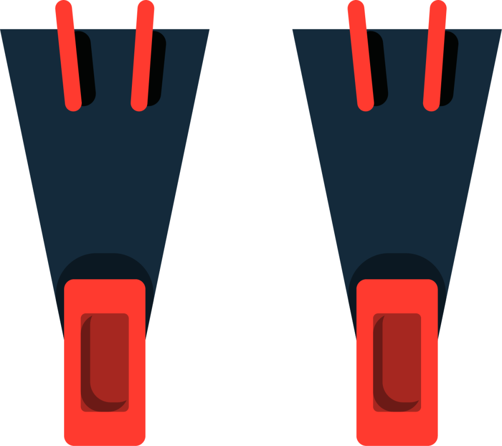 diving fins illustration