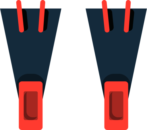 diving fins illustration