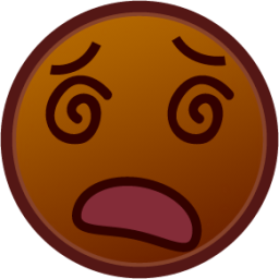 dizzy face (brown) emoji