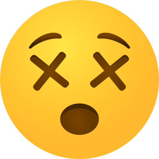 Dizzy face emoji emoji