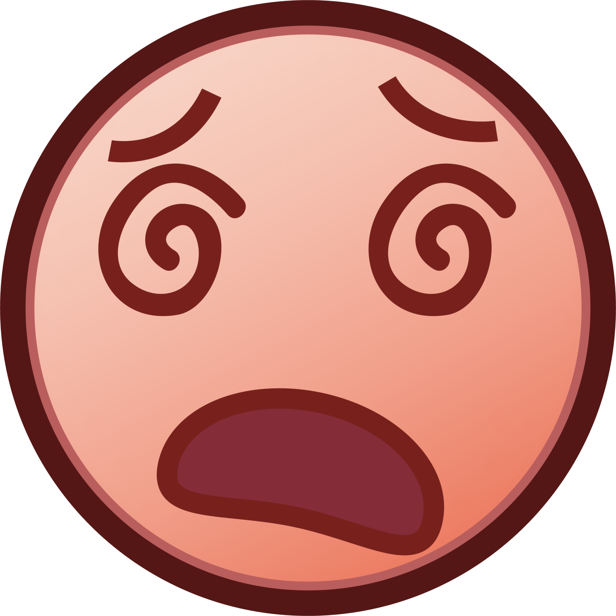 dizzy face (plain) emoji