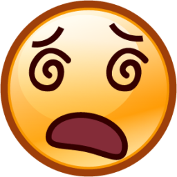 dizzy face (smiley) emoji