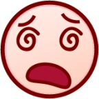 dizzy face (white) emoji