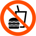 do not eat or drink here icon