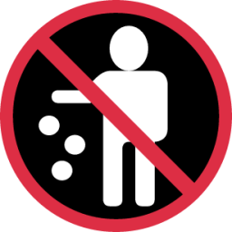 do not litter symbol emoji