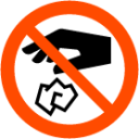 do not throw rubbish icon