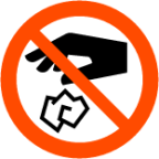 do not throw rubbish icon