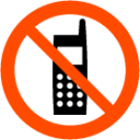do not use mobile phones icon