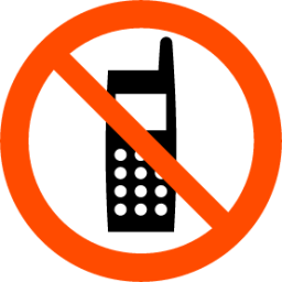 do not use mobile phones icon