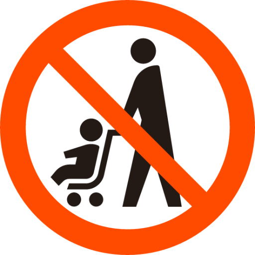 do not use prams strollers icon
