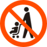do not use prams strollers icon