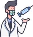 doctor and syringe icon