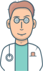 doctor person glasses man human illustration