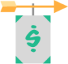 dollar arrow icon