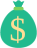 dollar bag icon