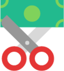 dollar cut icon