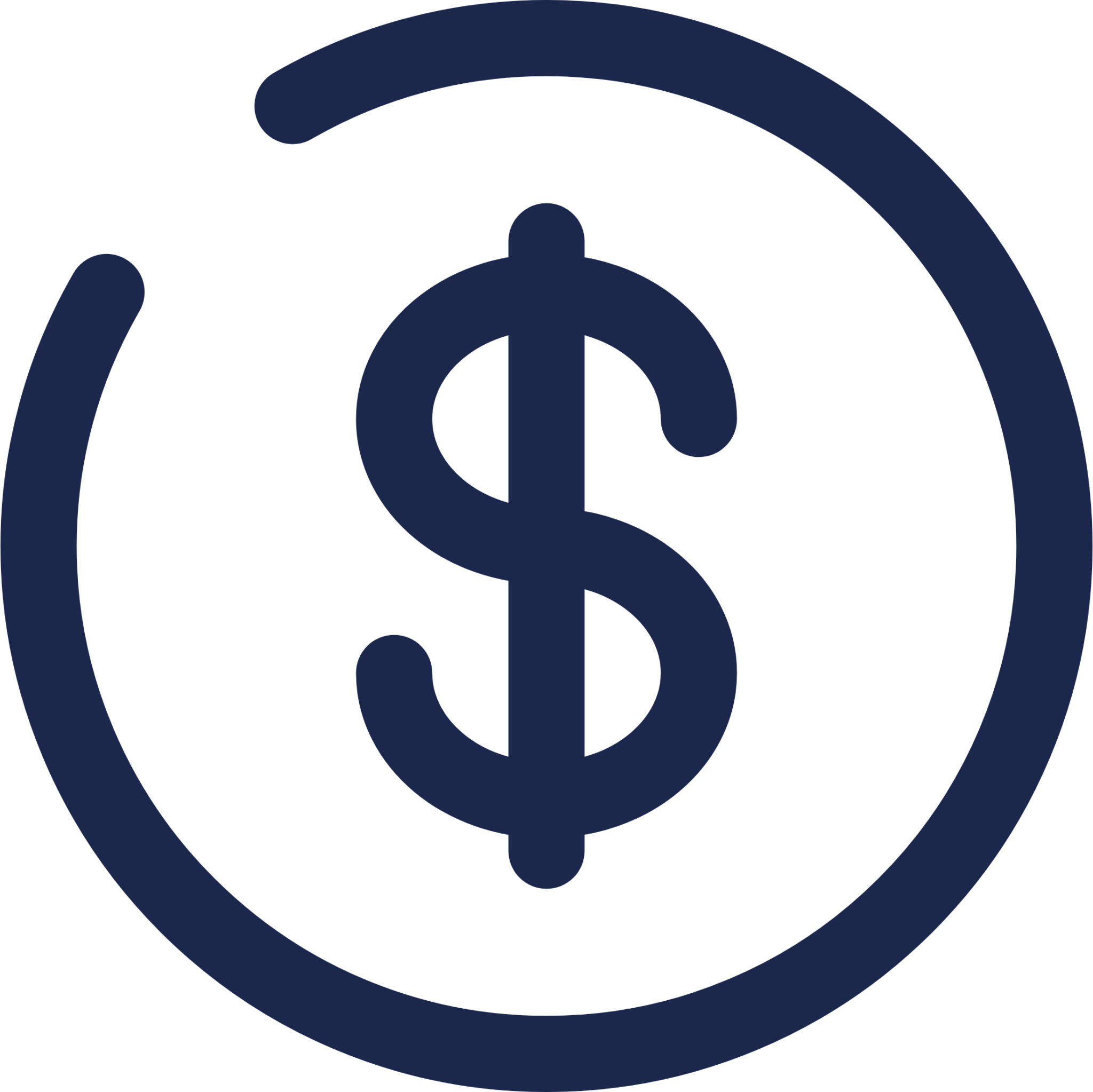 dollar sign icon blue