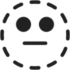 dotted line face emoji