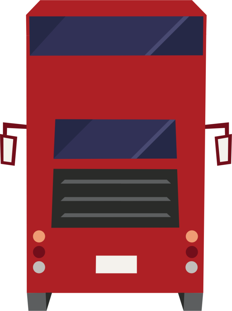 double decker bus outbound illustration