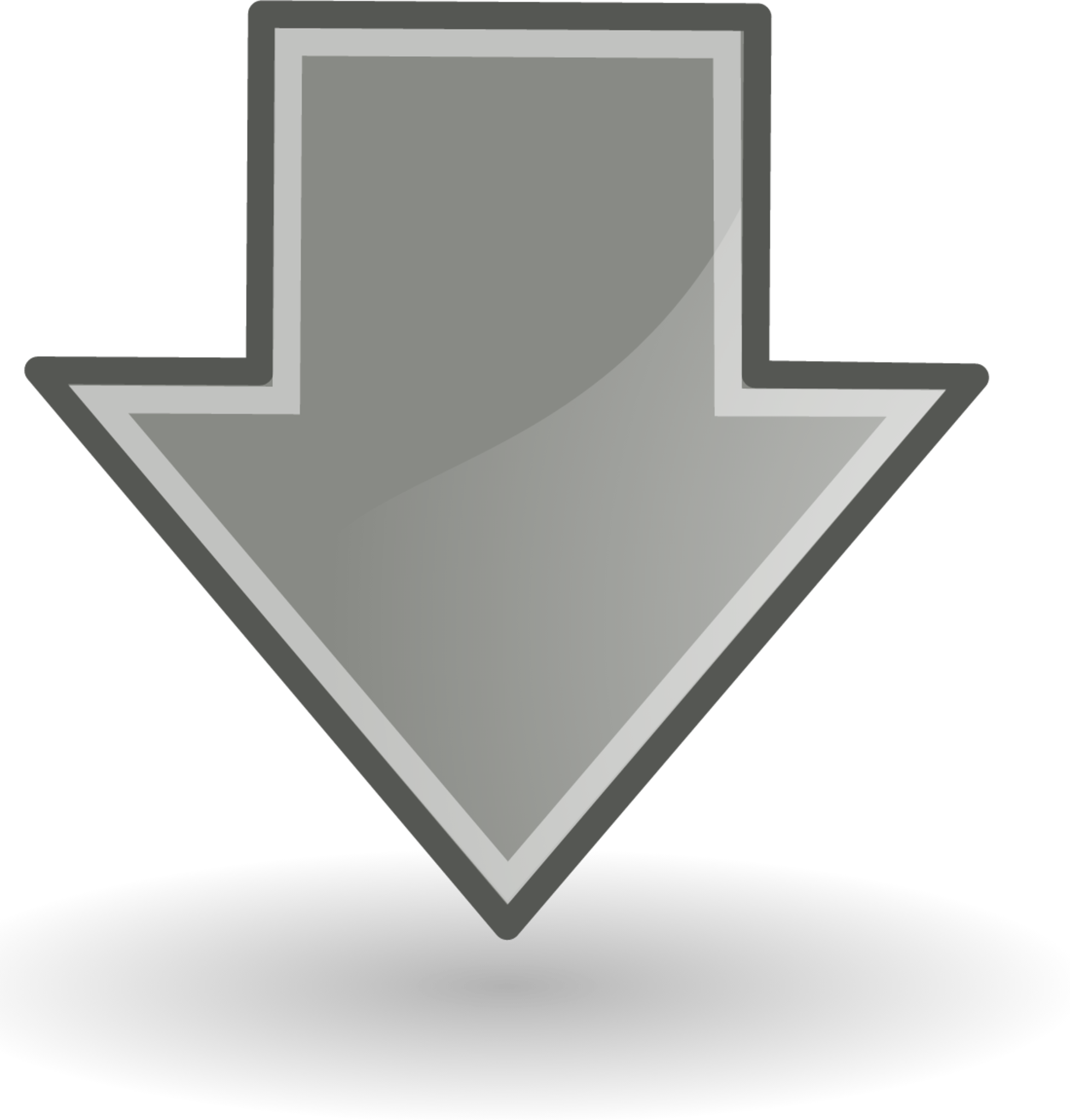 down grey icon