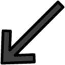 down-left arrow emoji