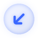 down left circle icon