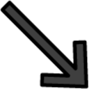down-right arrow emoji