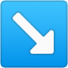 down-right arrow emoji