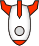 downwards rocket (simple) emoji