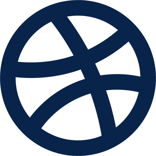 dribbble line logo icon