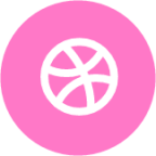 dribbble round icon