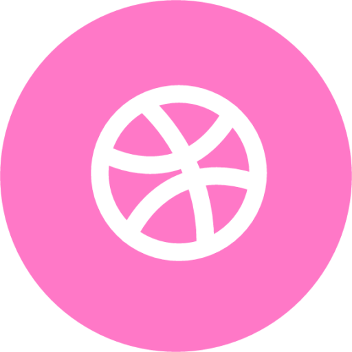 dribbble round icon