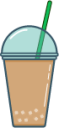 drink bubble tea thirst straw cup illustration