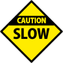 drive slow sign emoji