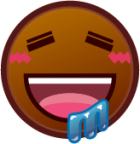 drooling face (brown) emoji