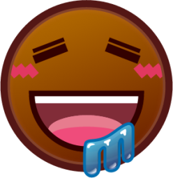 drooling face (brown) emoji