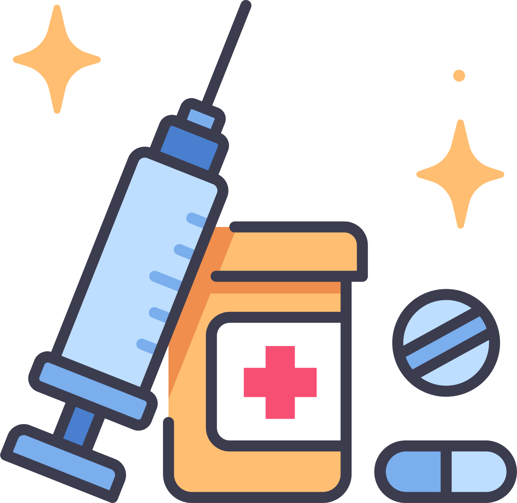 drug and syringe icon