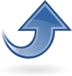 dynamic blue up icon