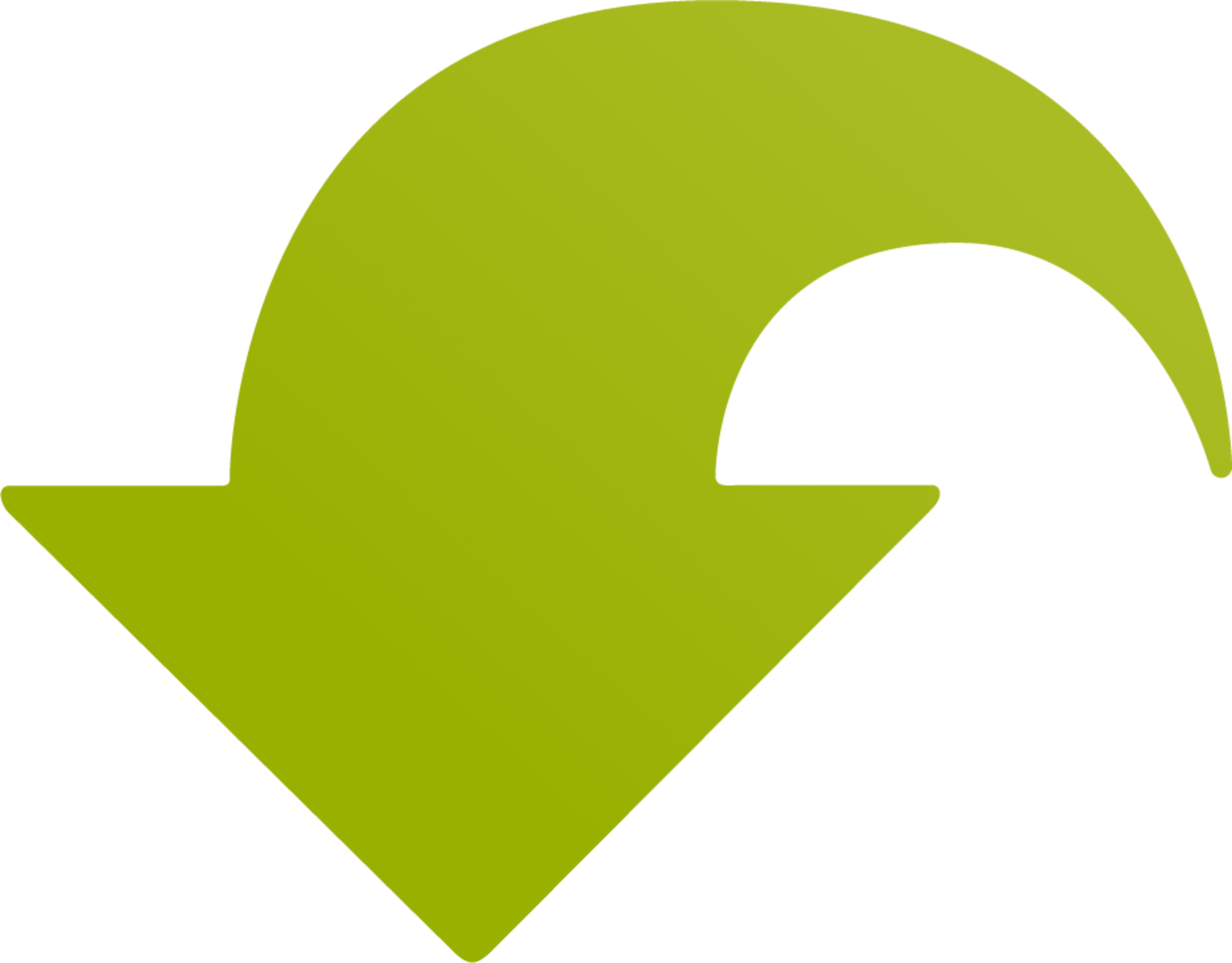 dynamic green down icon
