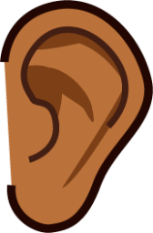 ear (brown) emoji