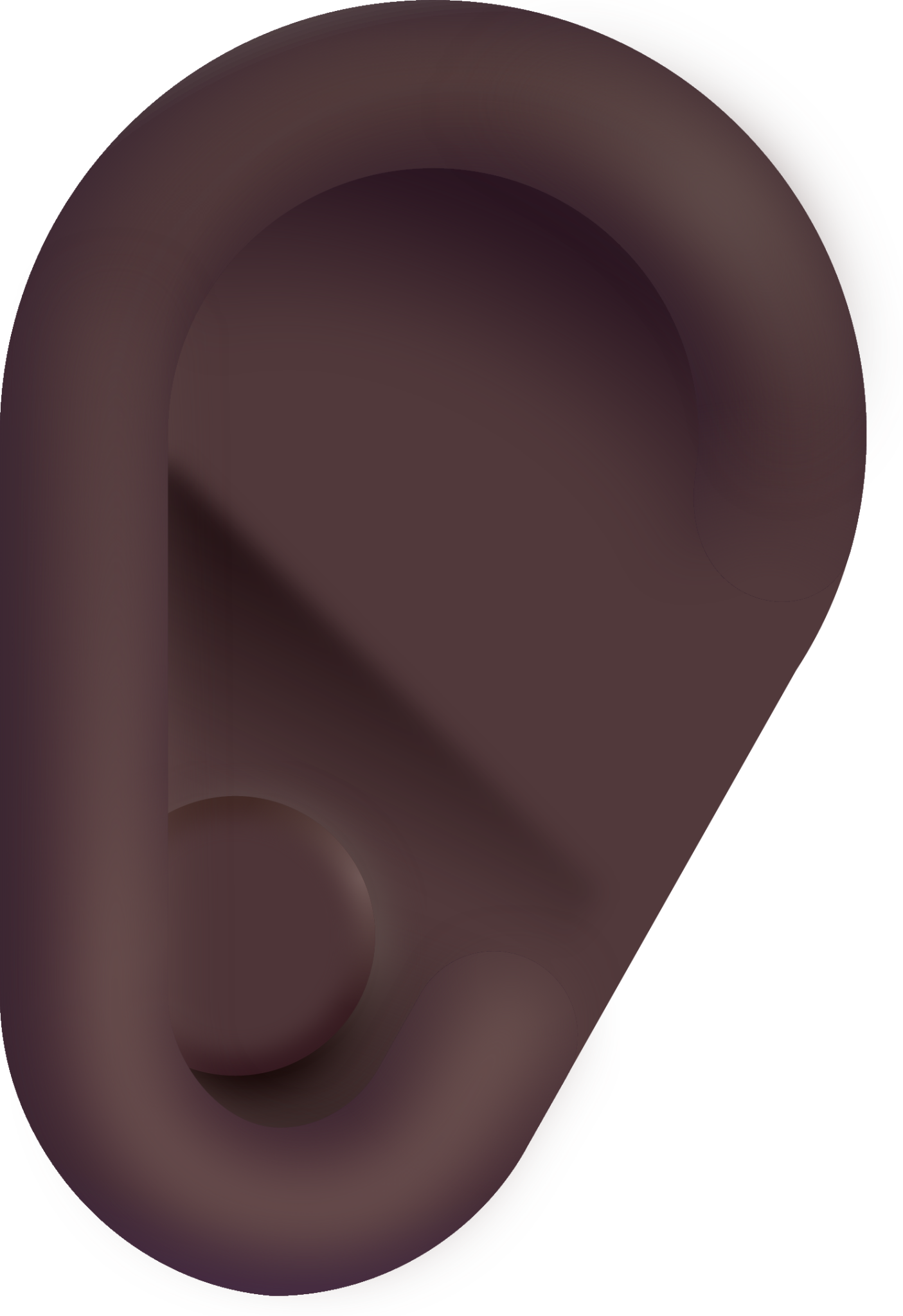 ear dark emoji