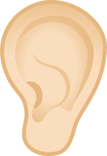 ear: light skin tone emoji